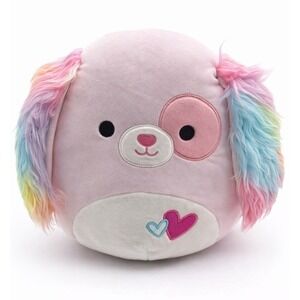 Squishmallows 12" Bryce Pink Dog Rainbow Fur Plush Stuffed Animal Toy NEW